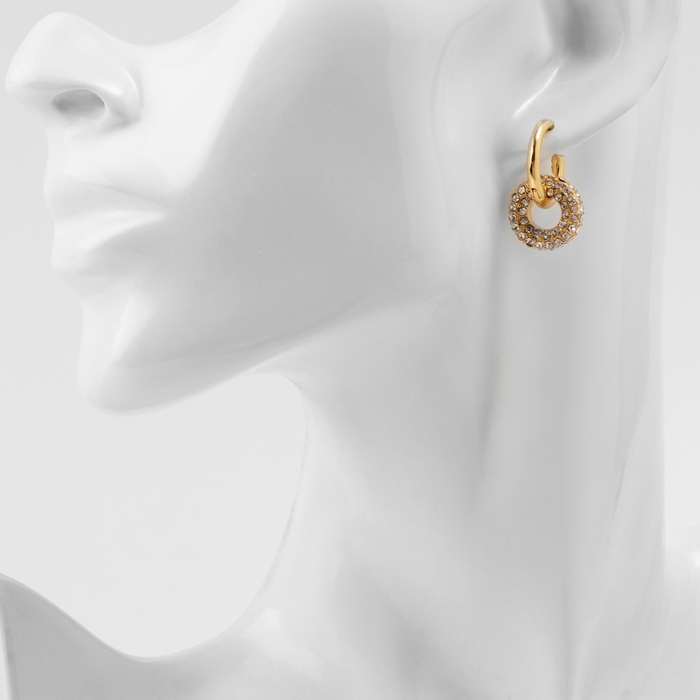 Серьги со съёмным элементом «Трансформер» круги, цвет золото с серебром Серьги со съёмным элементом «Трансформер» круги, цвет золото с серебром