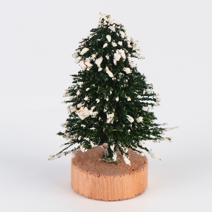 Новый год! Миниатюра кукольная &laquo;Ёлочка со снегом&raquo;, набор 5 шт., размер 1 шт. &mdash; 2 &times; 4 &times; 2 см