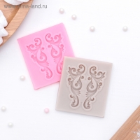 Молд Доляна &laquo;Лепнина&raquo;, силикон, 5&times;5,5 см, цвет розовый