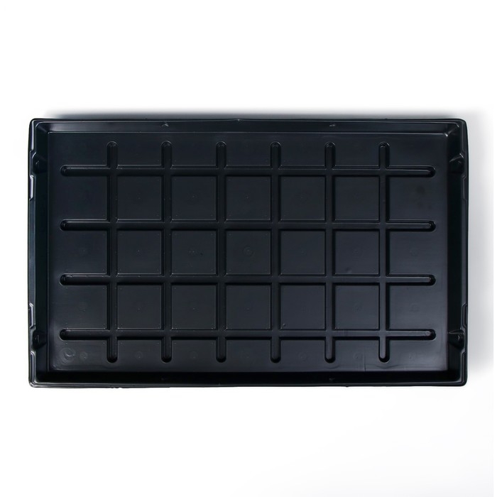 Поддон для рассады, 53 &times; 33 &times; 4.7 см, пластик, чёрный, Greengo