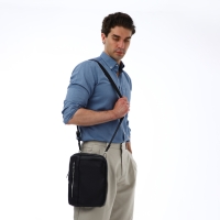 Сумка мужская через плечо TEXTURA, искусственная кожа, цвет чёрный