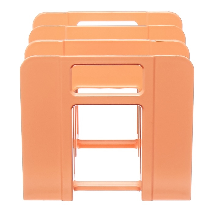 Лоток для бумаг вертикальный, 3 отделения, ErichKrause "Techno Pastel Bloom", персиковый