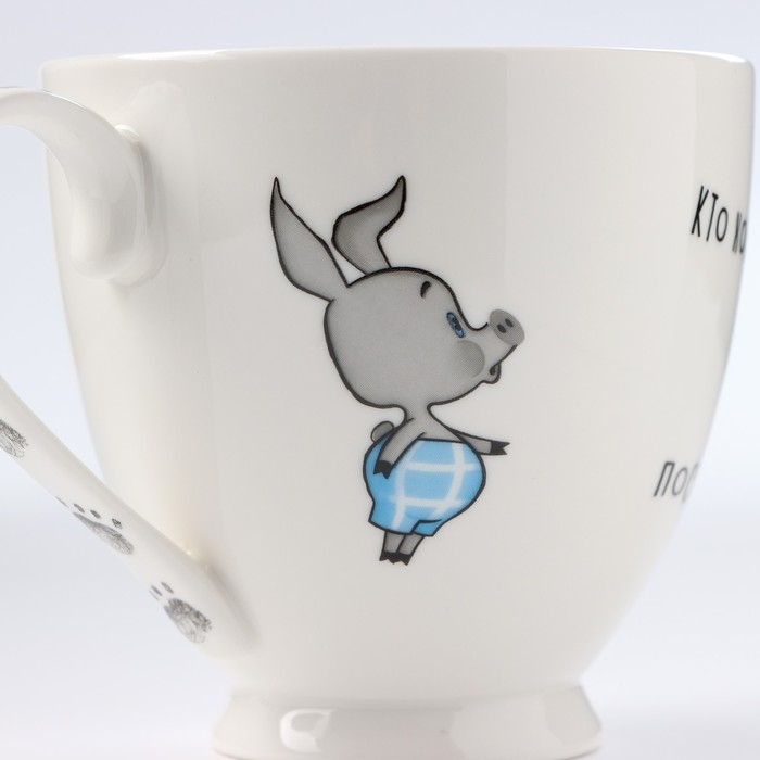 Чайная пара фарфоровая &laquo;Винни Пух&raquo;, кружка 440 мл