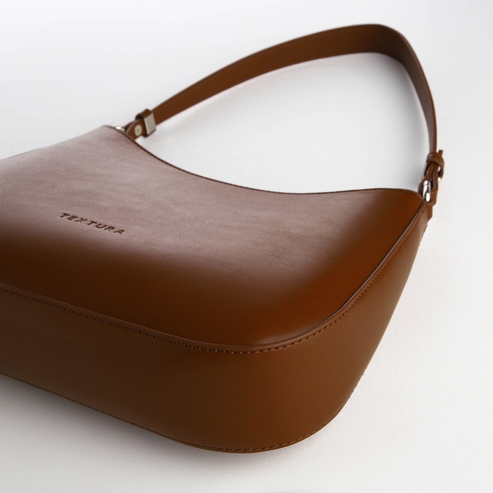 Сумка женская TEXTURA, средний размер, цвет коричневый