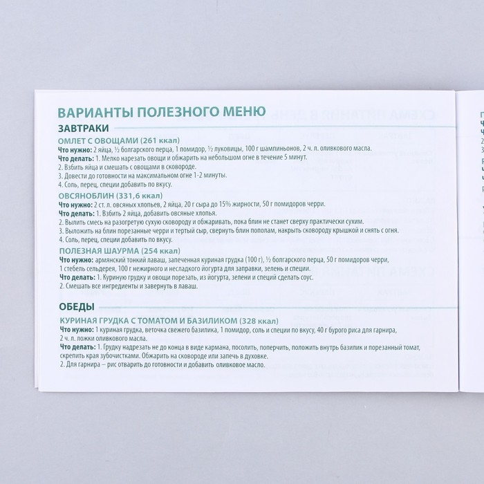 Дневник тренировок и питания &laquo;Фитнес&raquo;, 48 листов, 15,3 х 12,4 см