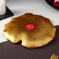 Блюдо для фруктов Доляна &laquo;Кувшинка&raquo;, 20&times;19 см, цвет золотой