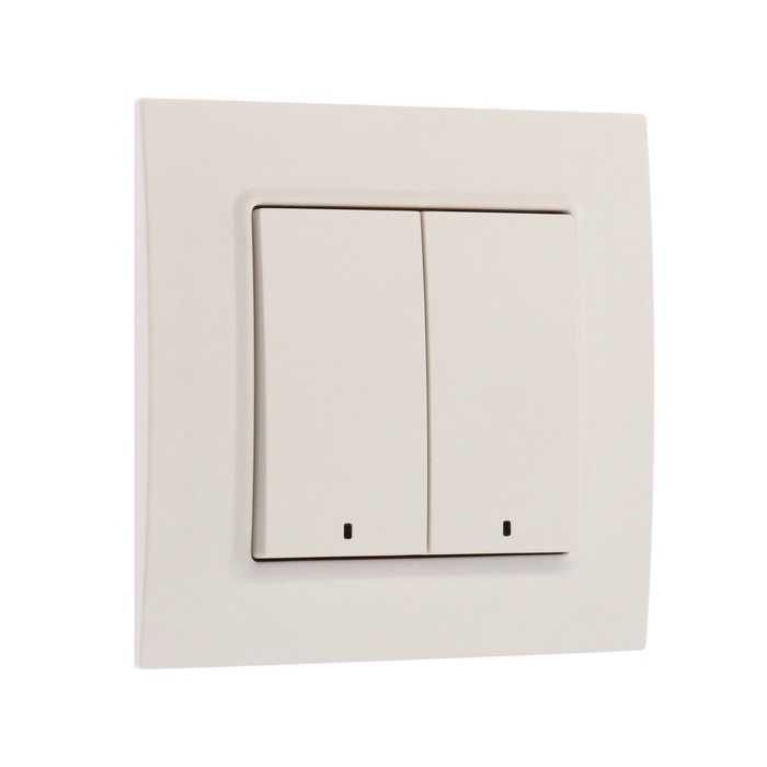 Выключатель TOT Elegant, 10 А, 2 кл., с подсветкой, скрытый, белый