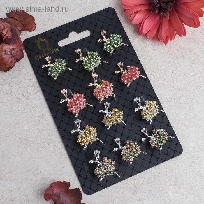 Брошь &laquo;Балерина&raquo; мини, женственность, цвет МИКС (неделимая фасовка 12 шт., цена за шт.)