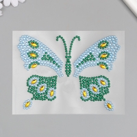 Наклейка пластик стразы "Бабочка" МИКС 12х16 см