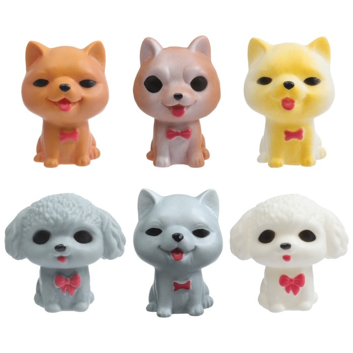 Набор резиновых игрушек для ванны &laquo;Милые щенки&raquo;, 6 шт, Крошка Я