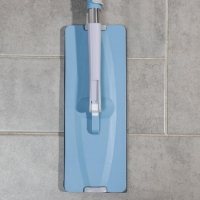 Швабра с отжимом и ведро Доляна: ведро с отсеками 10 л, 24&times;38 см, швабра плоская 32&times;12&times;120 см, насадка с карманами с двух сторон