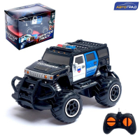 Джип радиоуправляемый &laquo;Полиция&raquo;, работает от батареек, цвет чёрный