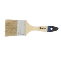 Кисть плоская ТУНДРА, натуральная щетина, деревянная рукоятка, 2.5", 63 мм
