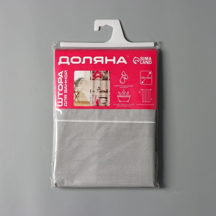 Штора для ванны Доляна &laquo;Камни и орхидея&raquo;, 180&times;180 см, EVA