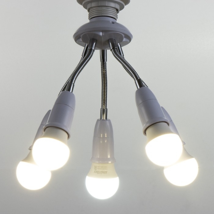 Светильник "Синди пента" Е27/(5хЕ27) 15Вт белый 8х8х22см BayerLux