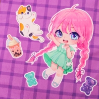 Сумка детская &laquo;Аниме&raquo;, 35 &times; 30 см, цвет фиолетовый