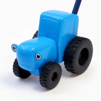 Каталка &laquo;Синий трактор&raquo; с ручкой, пластиковая