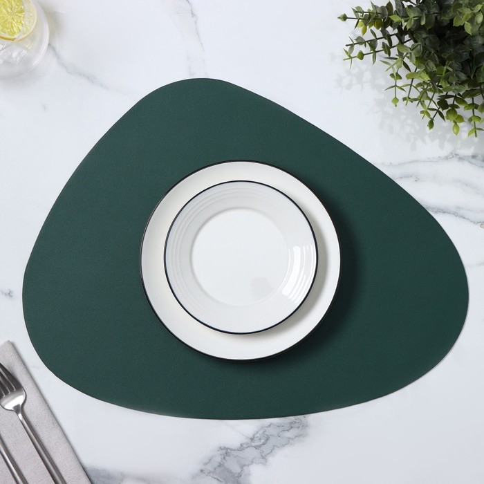 Салфетка сервировочная на стол Доляна &laquo;Тэм&raquo;, 44&times;35,5 см, цвет зелёный