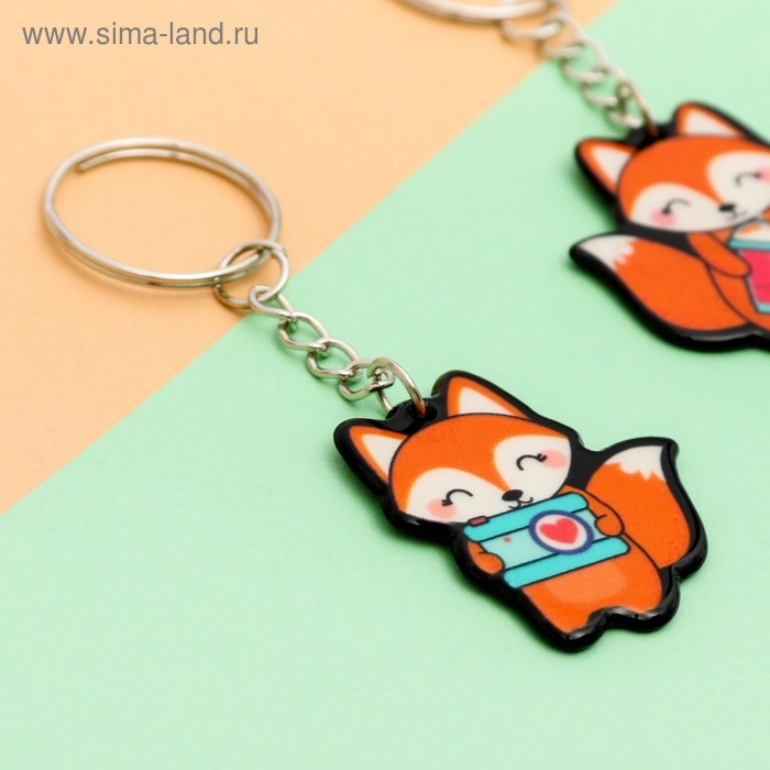 Брелоки парные &laquo;Лисички&raquo; набор, 2 шт., 11 х 17,5 см.