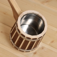 Черпак из липы "Добрыня", 0.5л, 54 см, нержавеющая вставка, с длинной ручкой, Термо