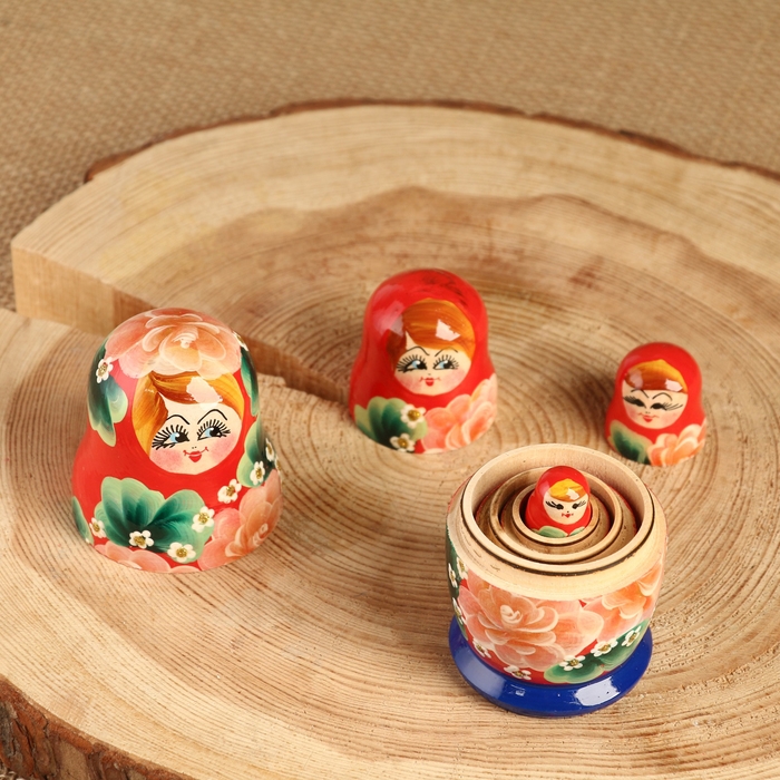 Матрёшка 5-ти кукольная "Кристи Сувенирка", 10-11 см, ручная роспись