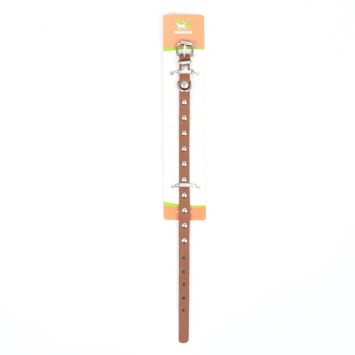 Ошейник клёпаный из искусственной кожи, 30,5 х 1 см, микс цветов