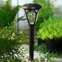 Садовый светильник на солнечной батарее &laquo;Ретро&raquo;, 10 &times; 39 &times; 10 см, 1 LED, свечение белое