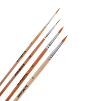 Набор кистей синтетика 4 штуки, ErichKrause "JollyFriends" для акварели и гуаши, блистер