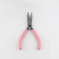 Тонкогубцы изогнутые, для рукоделия, 13 &times; 6,5 см, цвет серебряный/розовый