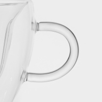 Кружка стеклянная с двойными стенками Magistro &laquo;Сердце&raquo;, 250 мл