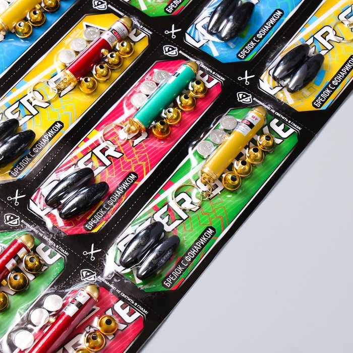 Фонарик лазер 5 насадок + магниты "Шик", МИКС