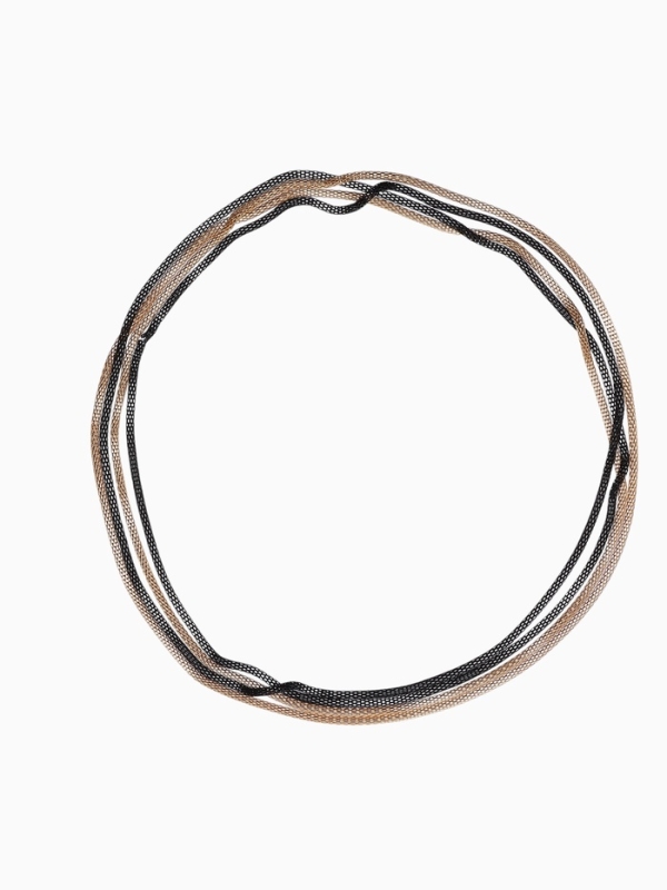 Бусы 2 нити &laquo;Трансформер&raquo; (несколько способов носки), цвет чёрно-золотой, 118 см