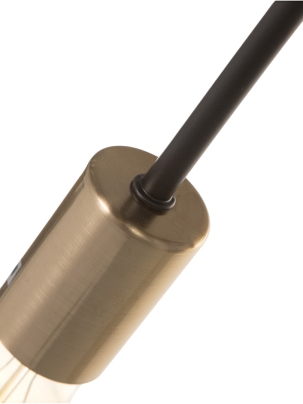 Люстра "Узел" 5х40Вт Е27 черный/латунь 52х52х36см