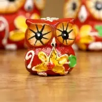 Набор сувенирный "Совята" дерево H 4, 3, 2 см, цв. коричневый