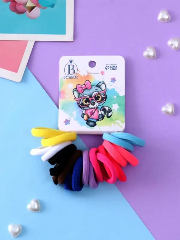 Резинка для волос &laquo;Енотик&raquo;, набор 20 шт., 2.5 см, МИКС