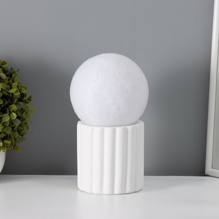 Лампа настольная "Луна"LED 1х40Вт Е27 белый 12х12х21см