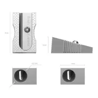 Точилка ErichKrause Ferro, 1 отверстие, алюминий, отверстие диаметром 8 мм, серая