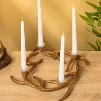 Подсвечник на 4 свечи &laquo;Медные рога&raquo;, 27&times;27&times;6 см, алюминий