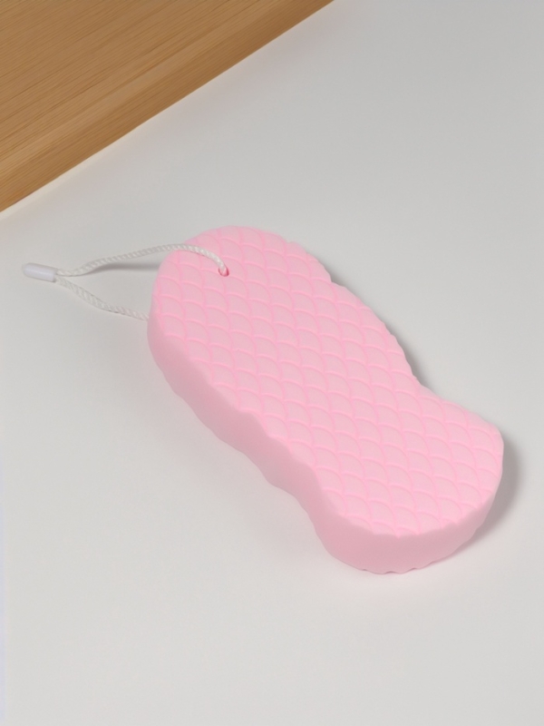Губка для тела 13*6,2*2,2см розовый PVA пакет OT