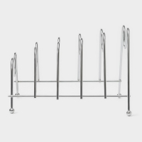 Подставка для крышек на 5 предметов Доляна, 22,5&times;20,5&times;16,5 см, цвет хром