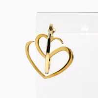 Серьги - кольца с подвесом сердцем &laquo;Для нежного образа&raquo;, 3 см