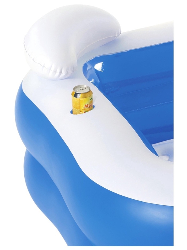 Бассейн надувной Bestway, 213&times;206&times;69 см, с сиденьями и подголовниками, от 6 лет, 54153