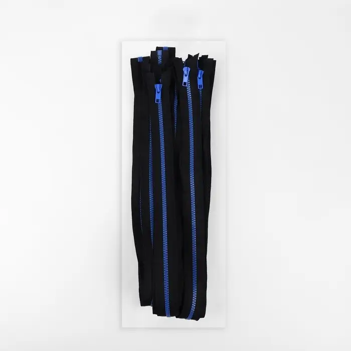 Молния &laquo;Трактор&raquo;, №5, разъёмная, замок автомат, 80 см, чёрная, синяя