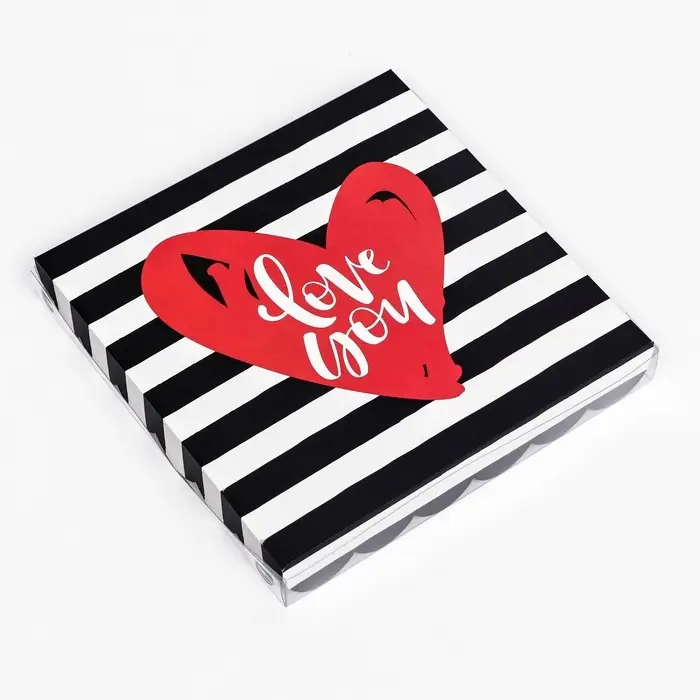 Коробка для печенья, 21&times;21&times;3 см, Сердце