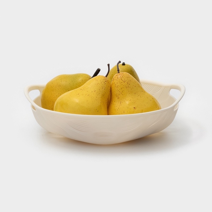 Фруктовница Доляна Sirenna, пластик, 20&times;22,5&times;5 см, белая