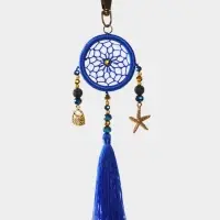 Брелок ловец снов, 17 см, ярко-синий