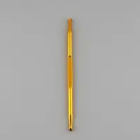 Крючок для вязания, двусторонний, d=6/7 мм, 13 см, цвет золотой