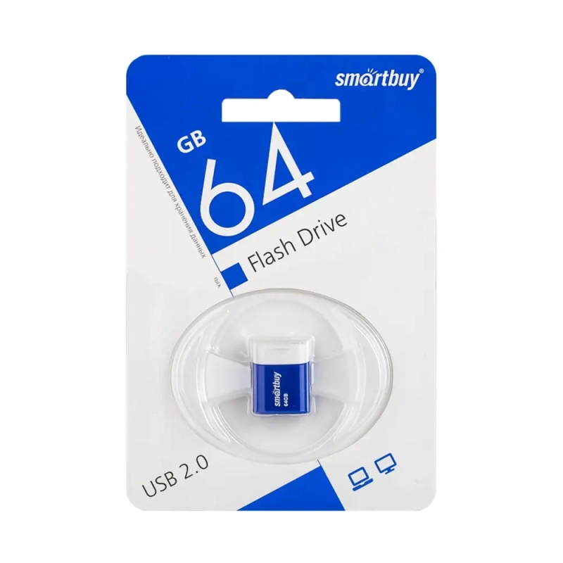 USB накопитель 64 GB Smart Buy LARA Blue