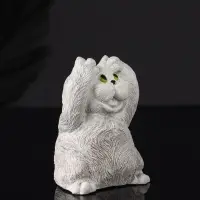 Набор статуэток "Три кота: ничего не вижу, не слышу, не говорю" 7 см, серый