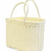 Корзина пластик 37 х 20,5 х 36 см, ручка17 см, белый